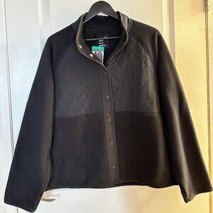 Women's GAPFit Mixed Media Fleece Jacket Size xl NWT